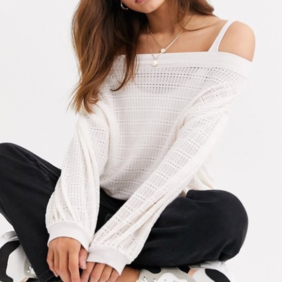 NWT Free People Sistine Cold Shoulder Hacci Top - Picture 10 of 13